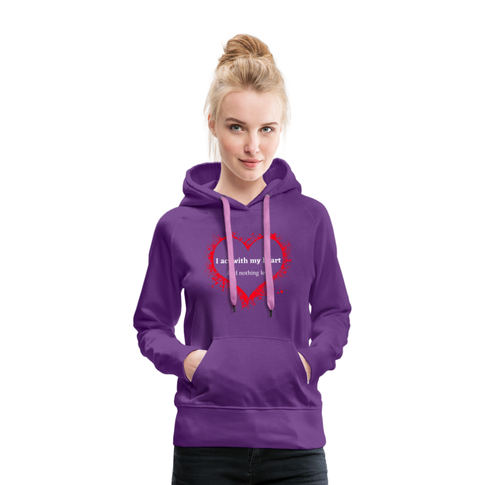 Act With Heart Women’s Premium Hoodie - purple