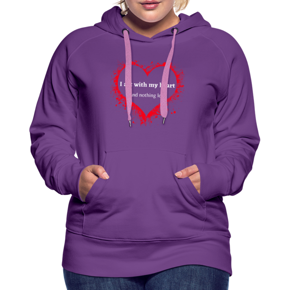 Act With Heart Women’s Premium Hoodie - purple