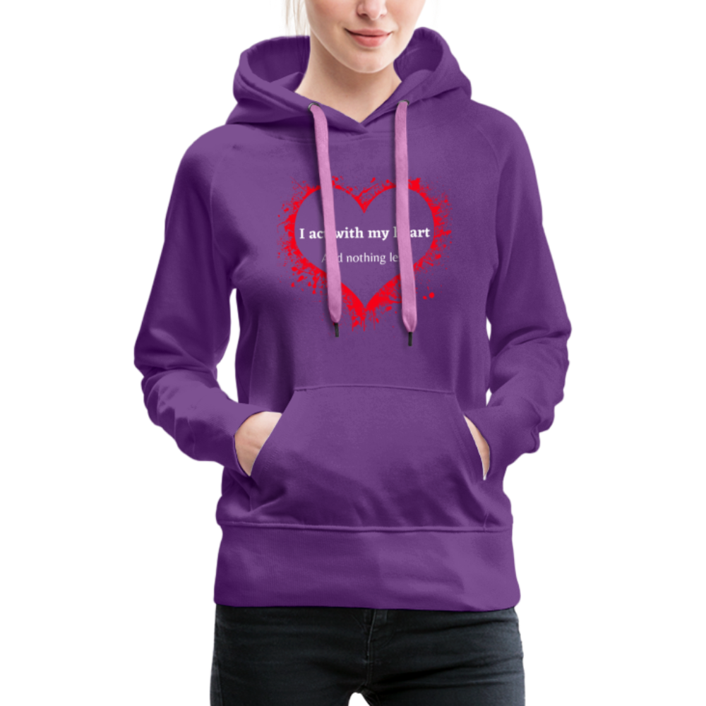 Act With Heart Women’s Premium Hoodie - purple