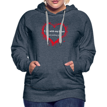 Load image into Gallery viewer, Act With Heart Women’s Premium Hoodie - heather denim
