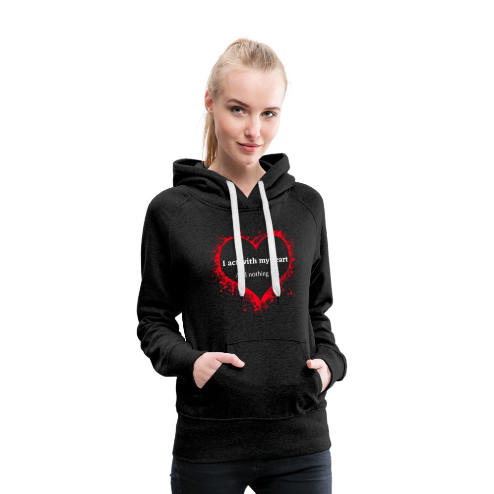 Act With Heart Women’s Premium Hoodie - charcoal gray