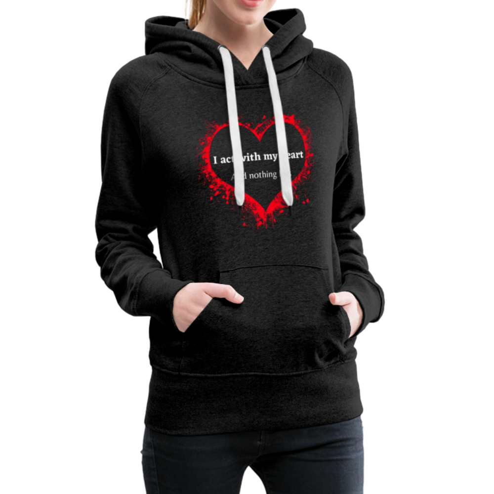 Act With Heart Women’s Premium Hoodie - charcoal gray