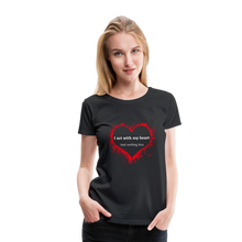 Load image into Gallery viewer, Act With Heart Women’s Premium T-Shirt - black
