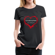 Load image into Gallery viewer, Act With Heart Women’s Premium T-Shirt - black
