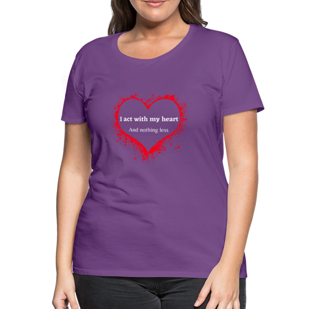 Act With Heart Women’s Premium T-Shirt - purple