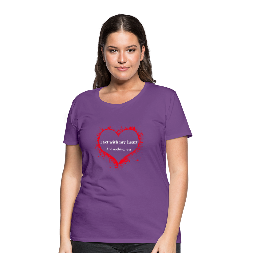Act With Heart Women’s Premium T-Shirt - purple
