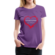 Load image into Gallery viewer, Act With Heart Women’s Premium T-Shirt - purple
