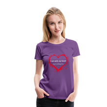 Load image into Gallery viewer, Act With Heart Women’s Premium T-Shirt - purple
