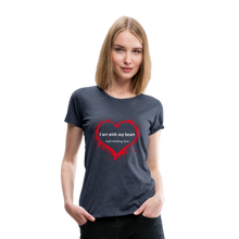 Load image into Gallery viewer, Act With Heart Women’s Premium T-Shirt - heather blue
