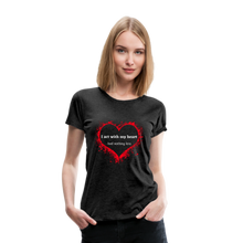 Load image into Gallery viewer, Act With Heart Women’s Premium T-Shirt - charcoal gray
