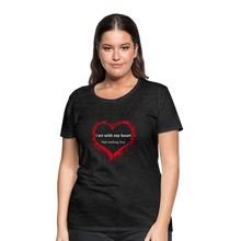 Load image into Gallery viewer, Act With Heart Women’s Premium T-Shirt - charcoal gray
