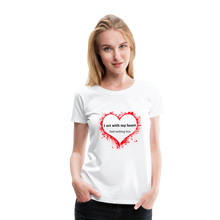 Load image into Gallery viewer, Act With Heart Women’s Premium T-Shirt - white
