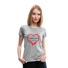 Load image into Gallery viewer, Act With Heart Women’s Premium T-Shirt - heather gray
