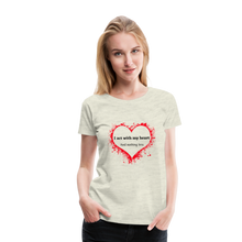 Load image into Gallery viewer, Act With Heart Women’s Premium T-Shirt - heather oatmeal
