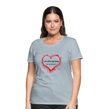 Load image into Gallery viewer, Act With Heart Women’s Premium T-Shirt - heather ice blue
