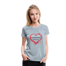 Load image into Gallery viewer, Act With Heart Women’s Premium T-Shirt - heather ice blue
