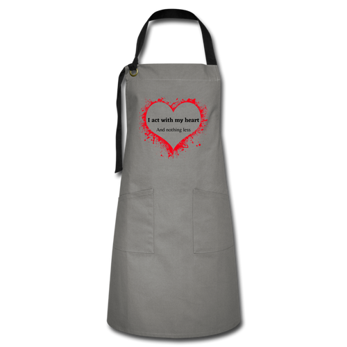 Act With Heart Artisan Apron - gray/black