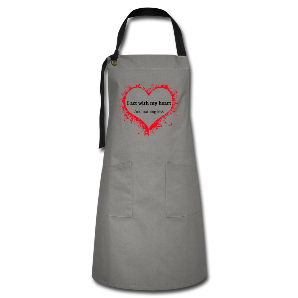 Act With Heart Artisan Apron - gray/black