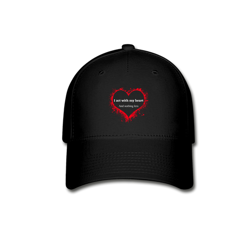 Act With Heart Baseball Cap - black