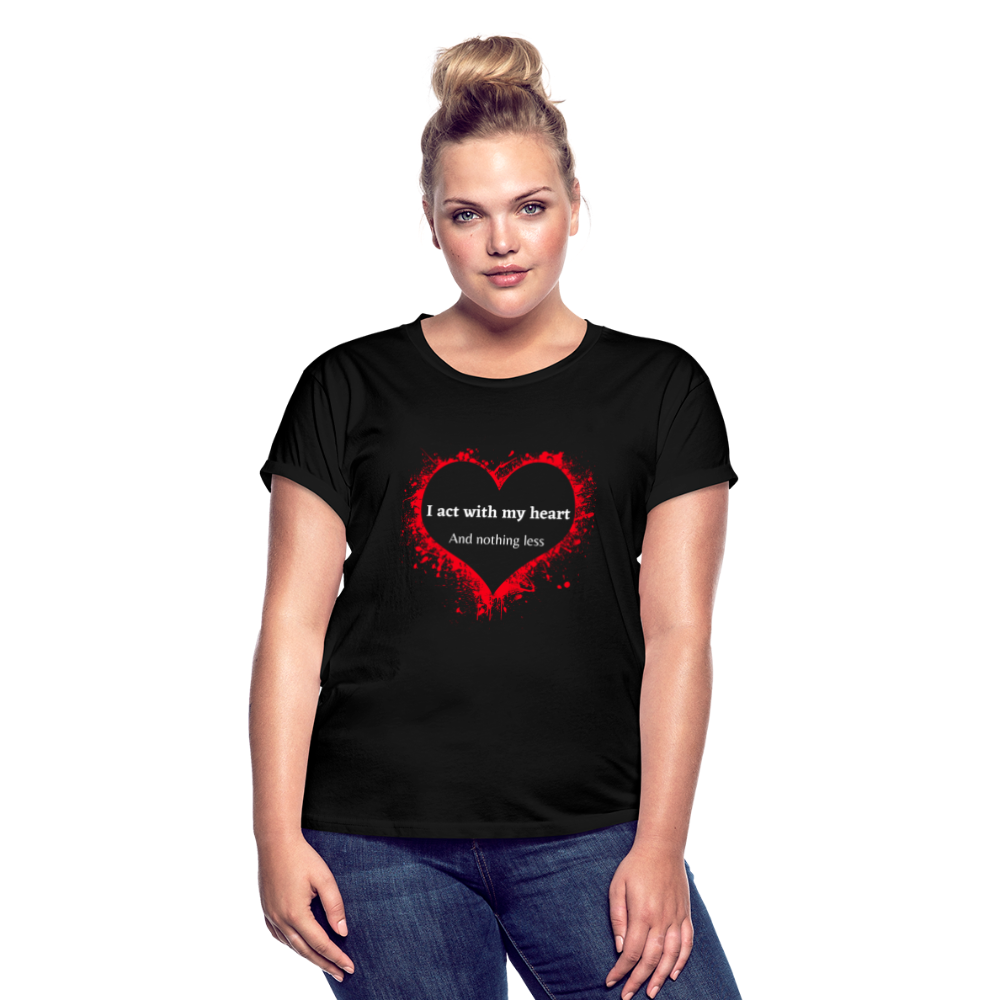Act With Heart Women's Relaxed Fit T-Shirt - black