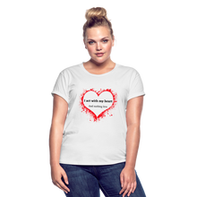 Load image into Gallery viewer, Act With Heart Women&#39;s Relaxed Fit T-Shirt - white
