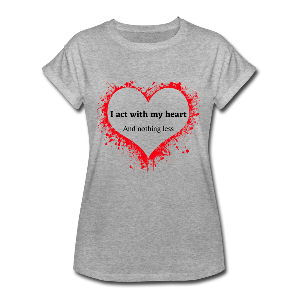 Act With Heart Women's Relaxed Fit T-Shirt - heather gray
