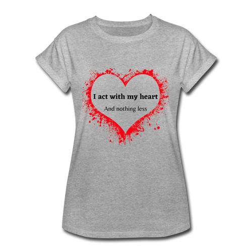 Act With Heart Women's Relaxed Fit T-Shirt - heather gray