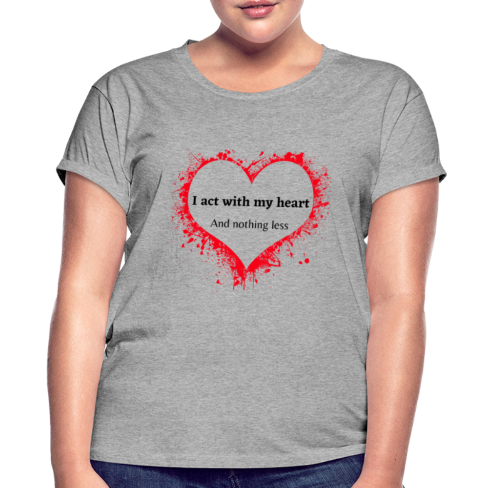 Act With Heart Women's Relaxed Fit T-Shirt - heather gray