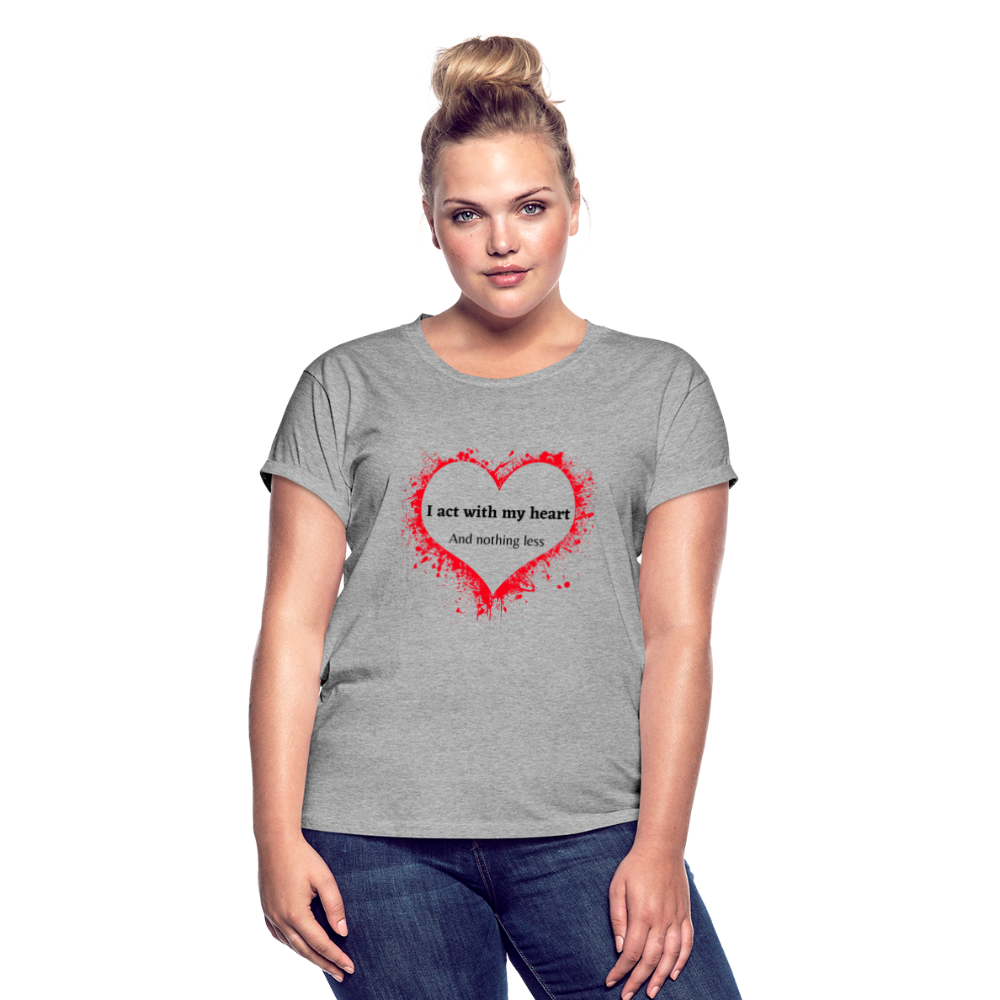 Act With Heart Women's Relaxed Fit T-Shirt - heather gray