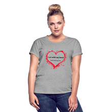 Load image into Gallery viewer, Act With Heart Women&#39;s Relaxed Fit T-Shirt - heather gray
