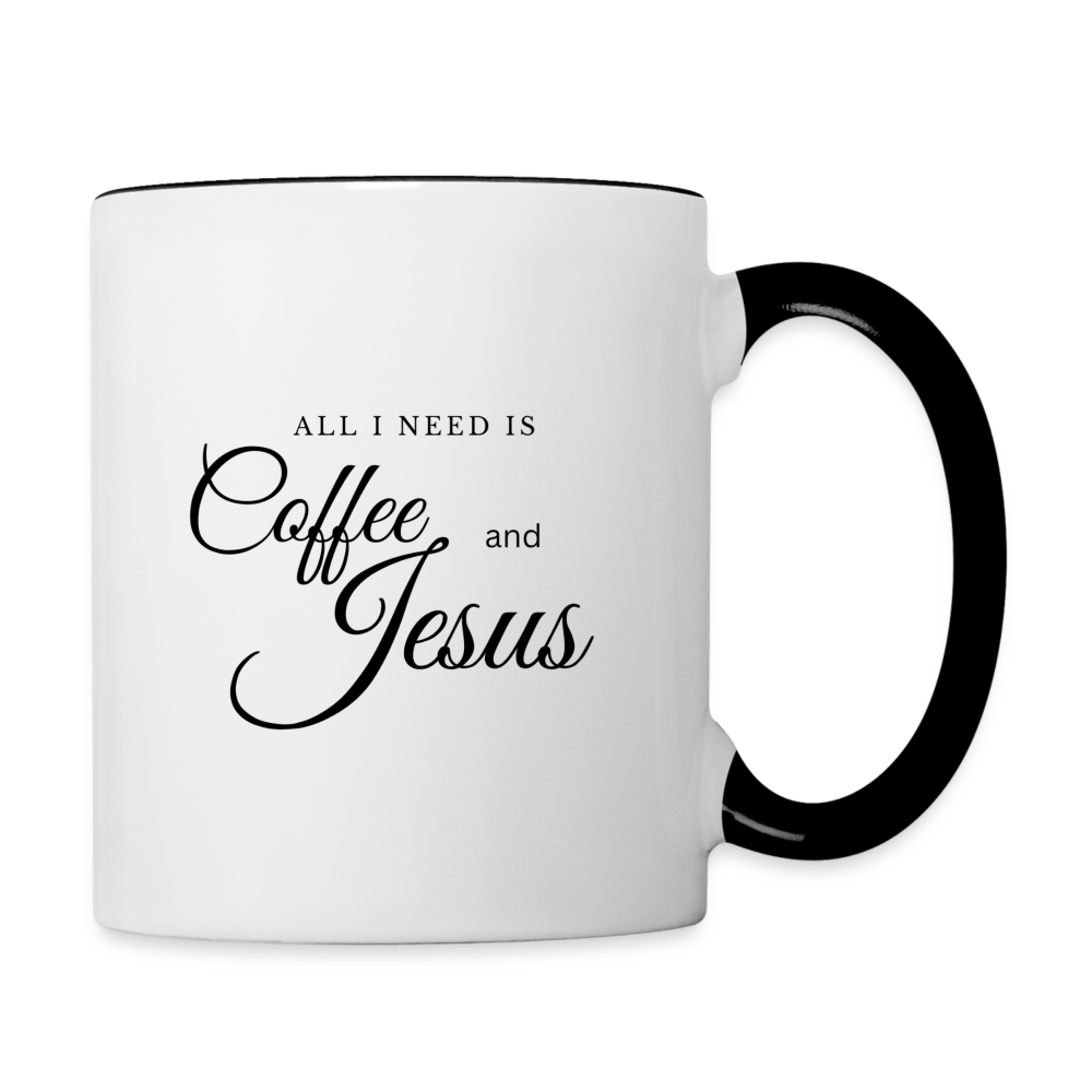 Coffee and Jesus - White Mug - white/black