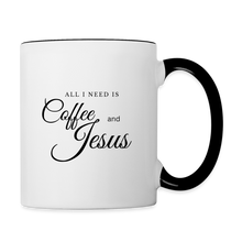 Load image into Gallery viewer, Coffee and Jesus - White Mug - white/black
